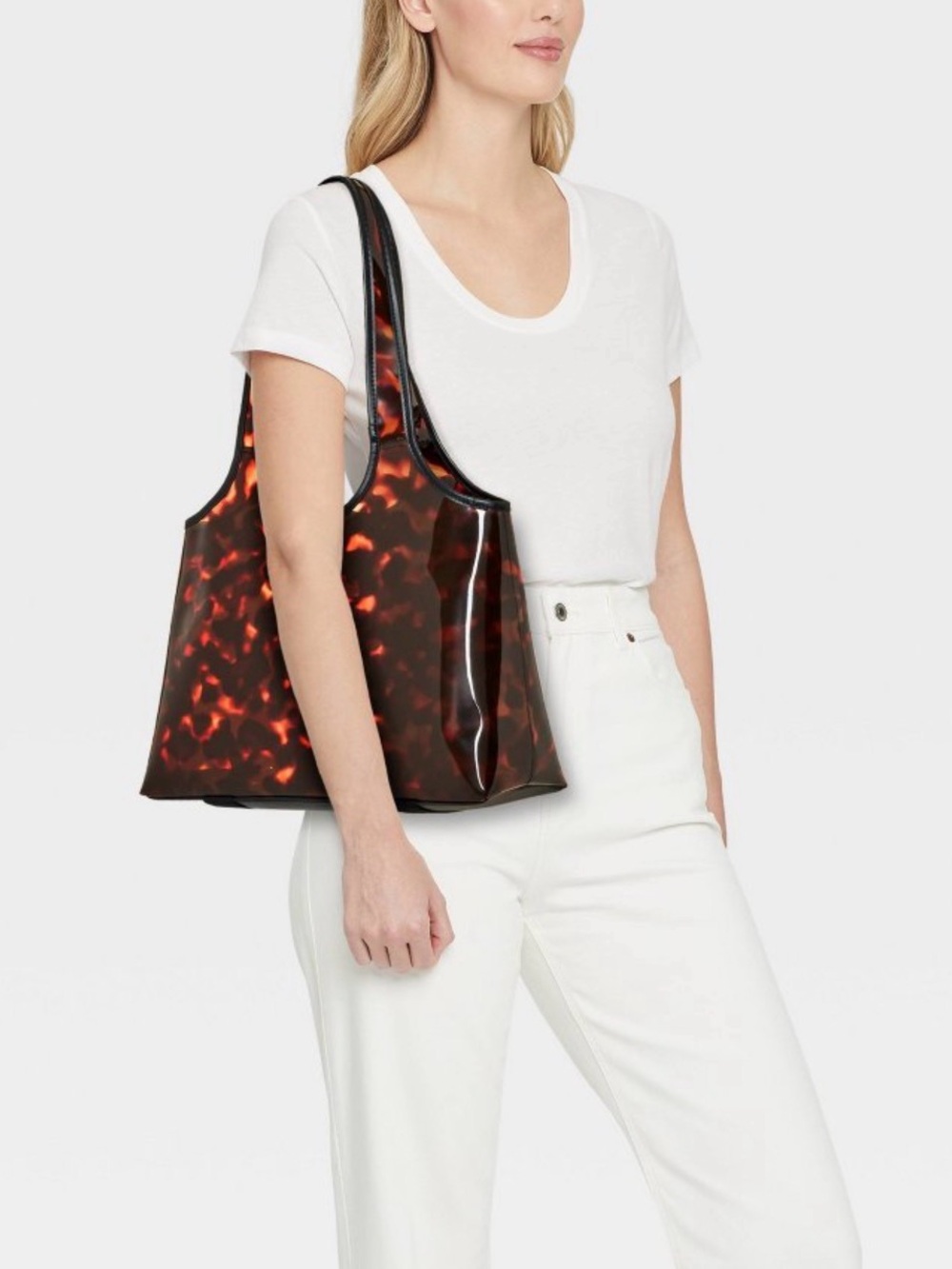 Shade & Shore Jelly Tote Bag in Tortoise. Brand New. - Picture 2 of 7